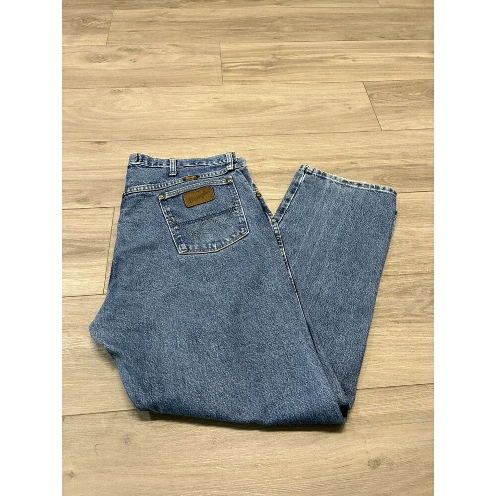 Wrangler Jeans Men's 40x30 George Strait Cowboy Cut Blue Rodeo Ridding